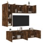 vidaXL 5-tlg. Wohnwand Räuchereiche Holzwerkstoff vidaXL 5-tlg. Wohnwand Räuchereiche Holzwerkstoff