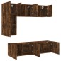 vidaXL 5-tlg. Wohnwand Räuchereiche Holzwerkstoff vidaXL 5-tlg. Wohnwand Räuchereiche Holzwerkstoff