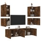 vidaXL 6-tlg. Wohnwand Räuchereiche Holzwerkstoff vidaXL 6-tlg. Wohnwand Räuchereiche Holzwerkstoff