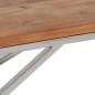 vidaXL Couchtisch Silbern Edelstahl und Massivholz Akazie vidaXL Couchtisch Silbern Edelstahl und Massivholz Akazie