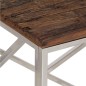 vidaXL Couchtisch Silbern Edelstahl und Massivholz vidaXL Couchtisch Silbern Edelstahl und Massivholz