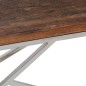 vidaXL Couchtisch Silbern Edelstahl und Massivholz vidaXL Couchtisch Silbern Edelstahl und Massivholz
