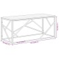 vidaXL Couchtisch Silbern Edelstahl und Massivholz vidaXL Couchtisch Silbern Edelstahl und Massivholz