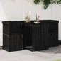 vidaXL Balkonmöbel-Set 2-Sitzer Schwarz Massivholz Kiefer vidaXL Balkonmöbel-Set 2-Sitzer Schwarz Massivholz Kiefer