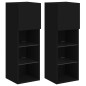 vidaXL TV-Schränke mit LED-Leuchten 2 Stk. Schwarz 30,5x30x90 cm vidaXL TV-Schränke mit LED-Leuchten 2 Stk. Schwarz 30,5x30x90 cm