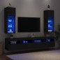 vidaXL TV-Schränke mit LED-Leuchten 2 Stk. Schwarz 30,5x30x90 cm vidaXL TV-Schränke mit LED-Leuchten 2 Stk. Schwarz 30,5x30x90 cm