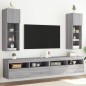 vidaXL TV-Schränke mit LED-Leuchten 2 Stk. Grau Sonoma 30,5x30x90 cm vidaXL TV-Schränke mit LED-Leuchten 2 Stk. Grau Sonoma 30,5x30x90 cm