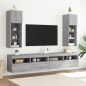 vidaXL TV-Schränke mit LED-Leuchten 2 Stk. Grau Sonoma 30,5x30x90 cm vidaXL TV-Schränke mit LED-Leuchten 2 Stk. Grau Sonoma 30,5x30x90 cm