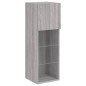 vidaXL TV-Schränke mit LED-Leuchten 2 Stk. Grau Sonoma 30,5x30x90 cm vidaXL TV-Schränke mit LED-Leuchten 2 Stk. Grau Sonoma 30,5x30x90 cm