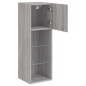 vidaXL TV-Schränke mit LED-Leuchten 2 Stk. Grau Sonoma 30,5x30x90 cm vidaXL TV-Schränke mit LED-Leuchten 2 Stk. Grau Sonoma 30,5x30x90 cm