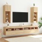 vidaXL TV-Schränke mit LED-Leuchten 2 Stk. Sonoma-Eiche 30,5x30x90 cm vidaXL TV-Schränke mit LED-Leuchten 2 Stk. Sonoma-Eiche 30,5x30x90 cm