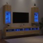 vidaXL TV-Schränke mit LED-Leuchten 2 Stk. Sonoma-Eiche 30,5x30x90 cm vidaXL TV-Schränke mit LED-Leuchten 2 Stk. Sonoma-Eiche 30,5x30x90 cm