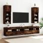 vidaXL TV-Schränke mit LED-Leuchten 2 Stk. Räuchereiche 30,5x30x90 cm vidaXL TV-Schränke mit LED-Leuchten 2 Stk. Räuchereiche 30,5x30x90 cm