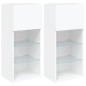 vidaXL TV-Schränke mit LED-Leuchten 2 Stk. Weiß 40,5x30x90 cm vidaXL TV-Schränke mit LED-Leuchten 2 Stk. Weiß 40,5x30x90 cm