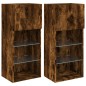 vidaXL TV-Schränke mit LED-Leuchten 2 Stk. Räuchereiche 40,5x30x90 cm vidaXL TV-Schränke mit LED-Leuchten 2 Stk. Räuchereiche 40,5x30x90 cm