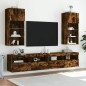 vidaXL TV-Schränke mit LED-Leuchten 2 Stk. Räuchereiche 40,5x30x90 cm vidaXL TV-Schränke mit LED-Leuchten 2 Stk. Räuchereiche 40,5x30x90 cm