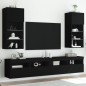 vidaXL TV-Schränke mit LED-Leuchten 2 Stk. Schwarz 40,5x30x90 cm vidaXL TV-Schränke mit LED-Leuchten 2 Stk. Schwarz 40,5x30x90 cm
