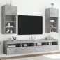 vidaXL TV-Schränke mit LED-Leuchten 2 Stk. Betongrau 40,5x30x90 cm vidaXL TV-Schränke mit LED-Leuchten 2 Stk. Betongrau 40,5x30x90 cm