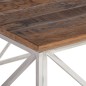 vidaXL Couchtisch Silbern Edelstahl und Massivholz vidaXL Couchtisch Silbern Edelstahl und Massivholz