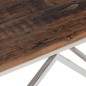 vidaXL Couchtisch Silbern Edelstahl und Massivholz vidaXL Couchtisch Silbern Edelstahl und Massivholz