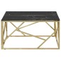 vidaXL Couchtisch Golden Edelstahl und Hartglas vidaXL Couchtisch Golden Edelstahl und Hartglas