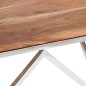 vidaXL Couchtisch Silbern Edelstahl und Massivholz Akazie vidaXL Couchtisch Silbern Edelstahl und Massivholz Akazie