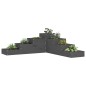 vidaXL Pflanzentreppe 4 Stufen 106x104,5x36 cm Grau Massivholz Kiefer vidaXL Pflanzentreppe 4 Stufen 106x104,5x36 cm Grau Massivholz Kiefer