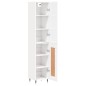 vidaXL Highboard Hochglanz-Weiß 34,5x34x180 cm Holzwerkstoff vidaXL Highboard Hochglanz-Weiß 34,5x34x180 cm Holzwerkstoff