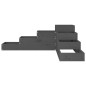 vidaXL Pflanzentreppe 4 Stufen 106x104,5x36 cm Grau Massivholz Kiefer vidaXL Pflanzentreppe 4 Stufen 106x104,5x36 cm Grau Massivholz Kiefer