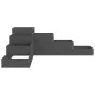 vidaXL Pflanzentreppe 4 Stufen 106x104,5x36 cm Grau Massivholz Kiefer vidaXL Pflanzentreppe 4 Stufen 106x104,5x36 cm Grau Massivholz Kiefer