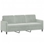 vidaXL 3-Sitzer-Sofa mit Zierkissen Hellgrau 180 cm Samt vidaXL 3-Sitzer-Sofa mit Zierkissen Hellgrau 180 cm Samt