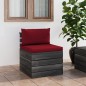 Garten-Paletten-Mittelsofa mit Kissen Kiefernholz Garten-Paletten-Mittelsofa mit Kissen Kiefernholz