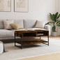 vidaXL Couchtisch Räuchereiche 90x50x45 cm Holzwerkstoff vidaXL Couchtisch Räuchereiche 90x50x45 cm Holzwerkstoff