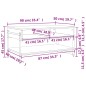 vidaXL Couchtisch Räuchereiche 90x50x45 cm Holzwerkstoff vidaXL Couchtisch Räuchereiche 90x50x45 cm Holzwerkstoff