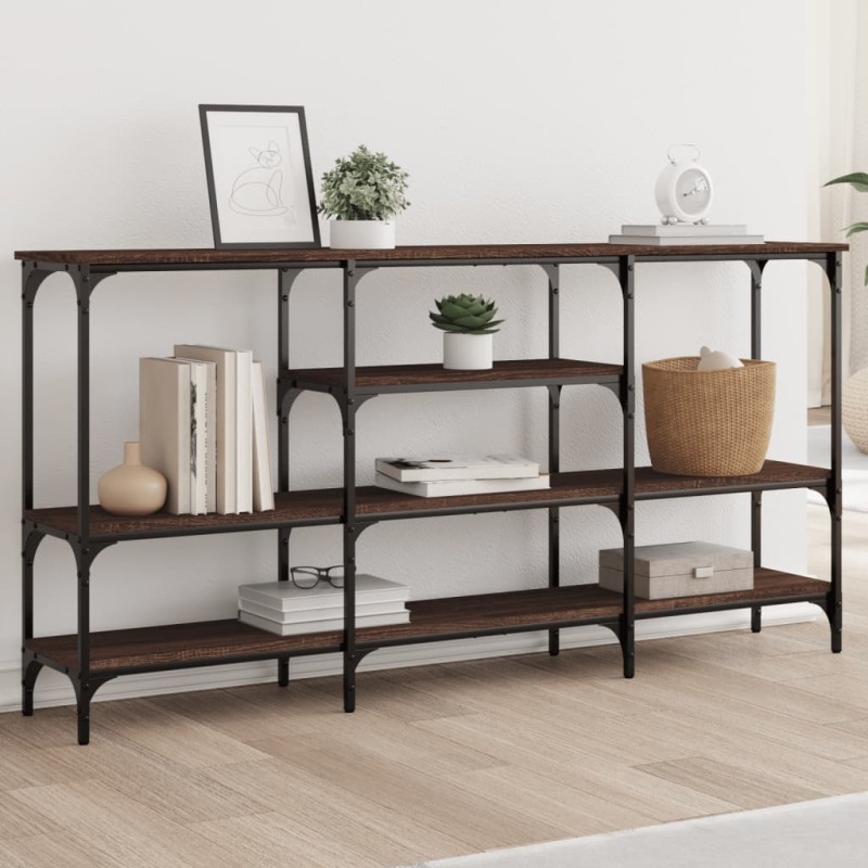 vidaXL Konsolentisch Braun Eichen-Optik 160x29x80 cm Holzwerkstoff vidaXL Konsolentisch Braun Eichen-Optik 160x29x80 cm Holzwerkstoff