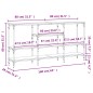 vidaXL Konsolentisch Braun Eichen-Optik 160x29x80 cm Holzwerkstoff vidaXL Konsolentisch Braun Eichen-Optik 160x29x80 cm Holzwerkstoff