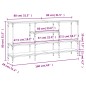 vidaXL Konsolentisch Räuchereiche 160x29x80 cm Holzwerkstoff vidaXL Konsolentisch Räuchereiche 160x29x80 cm Holzwerkstoff