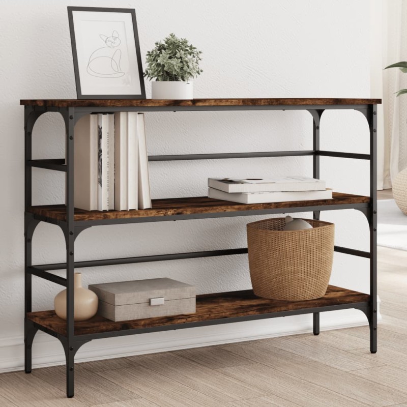 vidaXL Konsolentisch Räuchereiche 100x32x75 cm Holzwerkstoff vidaXL Konsolentisch Räuchereiche 100x32x75 cm Holzwerkstoff