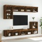 vidaXL TV-Schränke mit LED-Leuchten 2 Stk. Räuchereiche 80x30x30 cm vidaXL TV-Schränke mit LED-Leuchten 2 Stk. Räuchereiche 80x30x30 cm