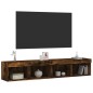 vidaXL TV-Schränke mit LED-Leuchten 2 Stk. Räuchereiche 80x30x30 cm vidaXL TV-Schränke mit LED-Leuchten 2 Stk. Räuchereiche 80x30x30 cm