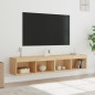 vidaXL TV-Schränke mit LED-Leuchten 2 Stk. Sonoma-Eiche 80x30x30 cm vidaXL TV-Schränke mit LED-Leuchten 2 Stk. Sonoma-Eiche 80x30x30 cm