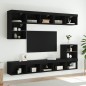 vidaXL TV-Schränke mit LED-Leuchten 2 Stk. Schwarz 80x30x30 cm vidaXL TV-Schränke mit LED-Leuchten 2 Stk. Schwarz 80x30x30 cm