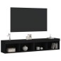 vidaXL TV-Schränke mit LED-Leuchten 2 Stk. Schwarz 80x30x30 cm vidaXL TV-Schränke mit LED-Leuchten 2 Stk. Schwarz 80x30x30 cm