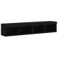 vidaXL TV-Schränke mit LED-Leuchten 2 Stk. Schwarz 80x30x30 cm vidaXL TV-Schränke mit LED-Leuchten 2 Stk. Schwarz 80x30x30 cm