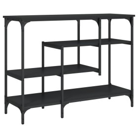 vidaXL Konsolentisch mit Ablagen Schwarz 100x35x75 cm