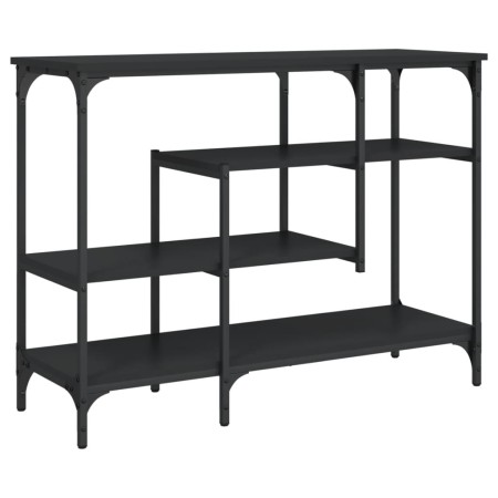vidaXL Konsolentisch mit Ablagen Schwarz 100x35x75 cm