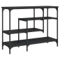 vidaXL Konsolentisch mit Ablagen Schwarz 100x35x75 cm vidaXL Konsolentisch mit Ablagen Schwarz 100x35x75 cm