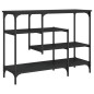 vidaXL Konsolentisch mit Ablagen Schwarz 100x35x75 cm vidaXL Konsolentisch mit Ablagen Schwarz 100x35x75 cm