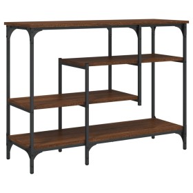 vidaXL Konsolentisch mit Ablagen Braun Eichen-Optik 100x35x75 cm