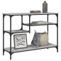 vidaXL Konsolentisch mit Ablagen Grau Sonoma 100x35x75 cm vidaXL Konsolentisch mit Ablagen Grau Sonoma 100x35x75 cm